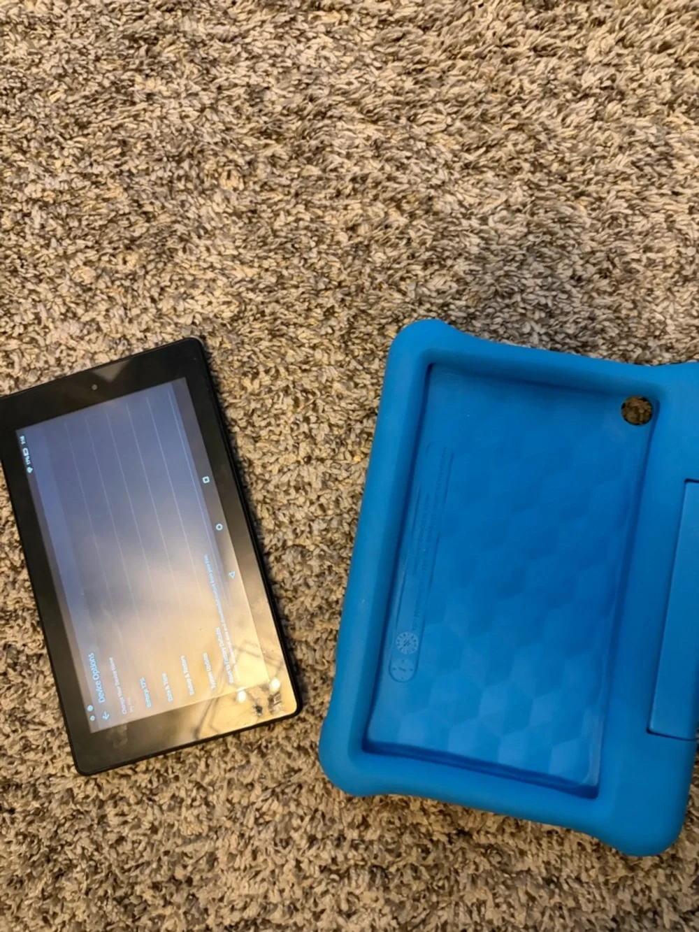 Amazon Kids Tablet Case in Bright Blue with Built-in Handle 7th edition factory